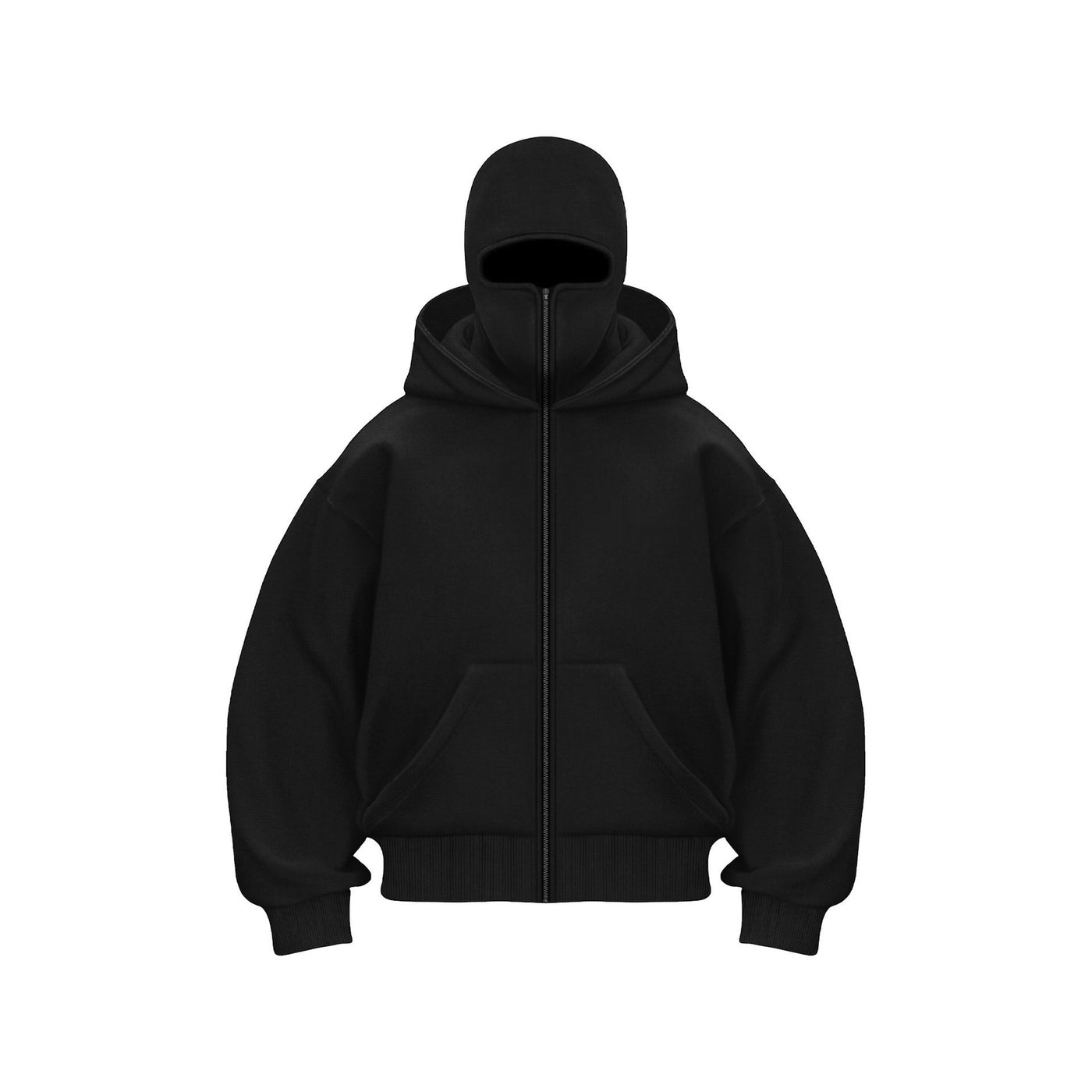 Zip Up Face Mask Hoodie