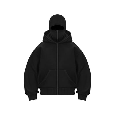 Zip Up Face Mask Hoodie