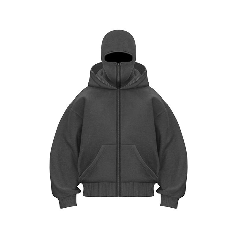 Zip Up Face Mask Hoodie