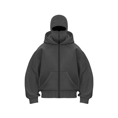 Zip Up Face Mask Hoodie