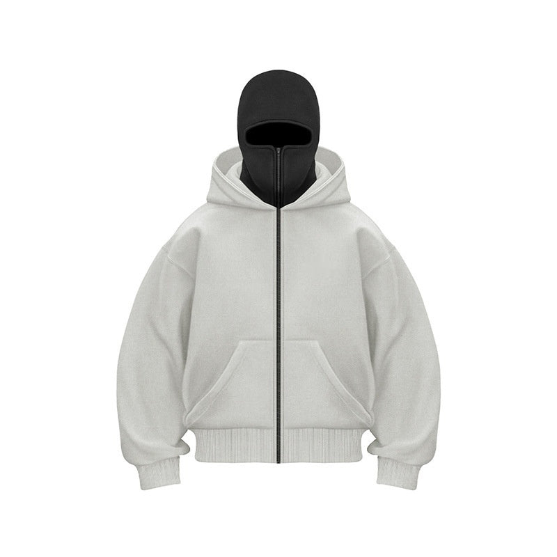 Zip Up Face Mask Hoodie