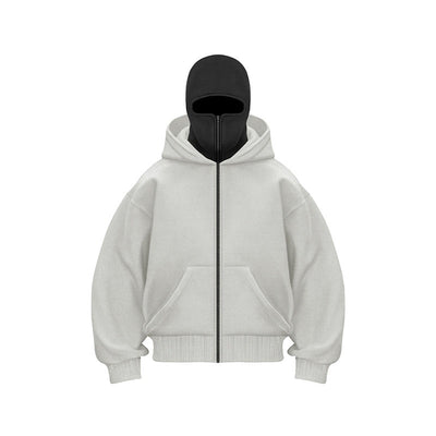 Zip Up Face Mask Hoodie